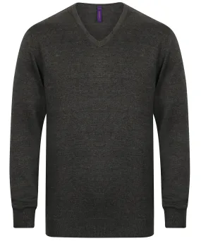 12 gauge v-neck jumper | Grey Marl