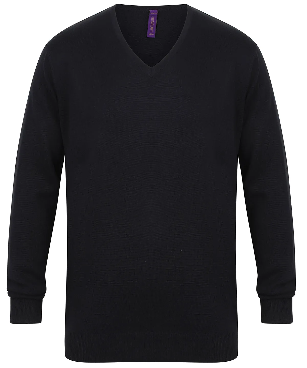 12 gauge v-neck jumper | Navy