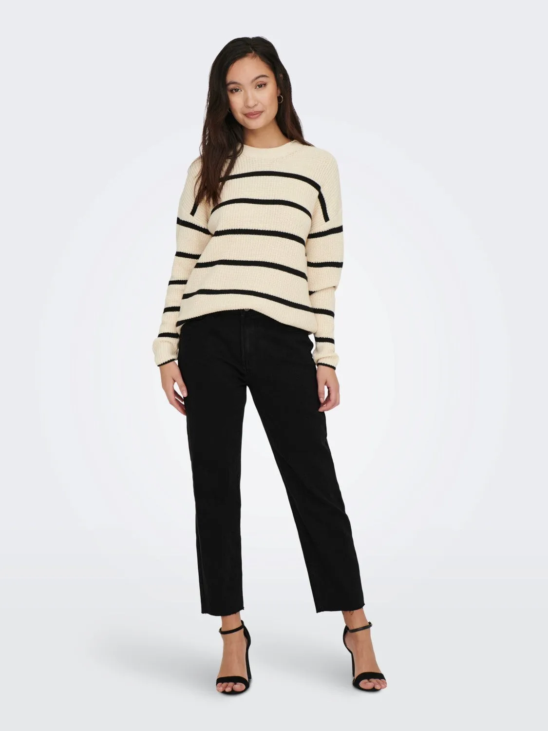 15282385 ONLpernille LS Stripe O Neck Knt