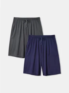 2 Packs Bamboo Rayon Sleep Short Pants