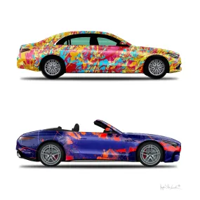 2 - World Jumper & New Galaxy Cars by Jumper Maybach® (Print on Canvas)