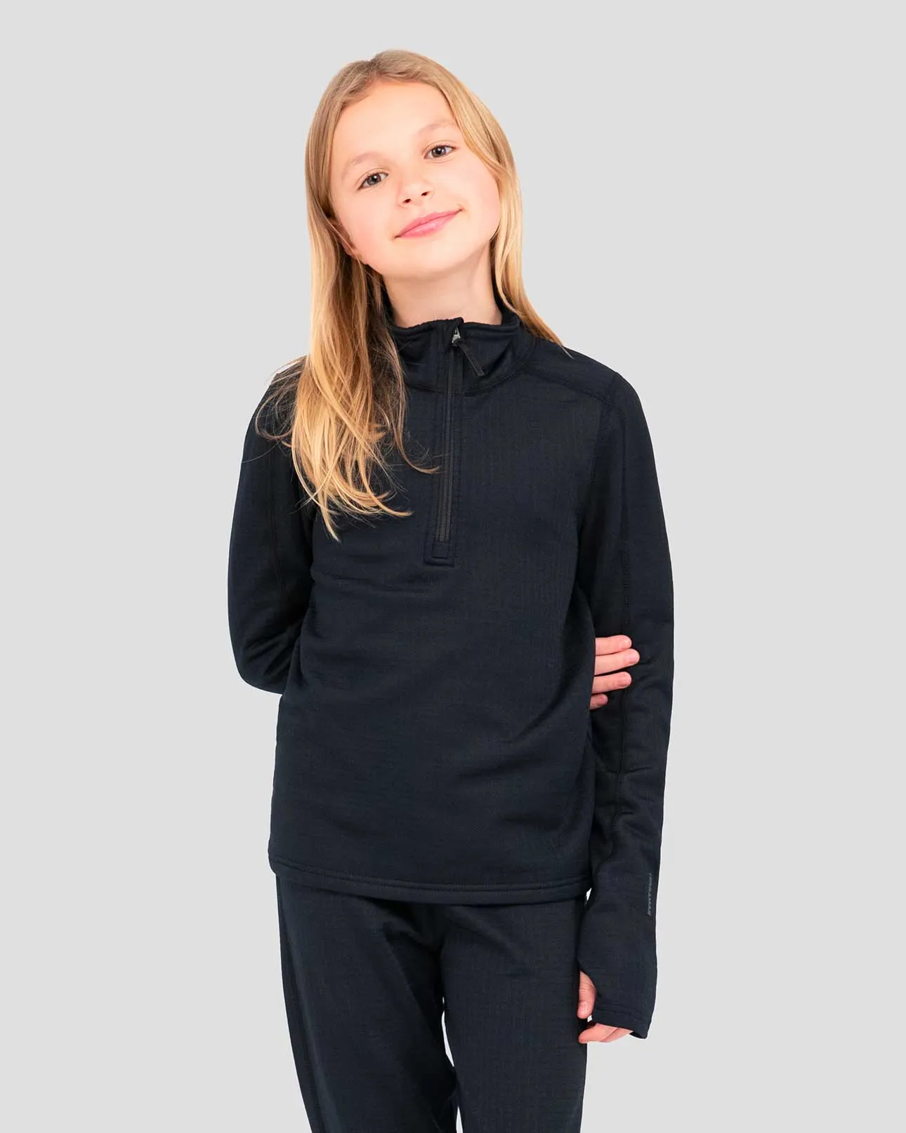 3.0 Kids' Ecolator® Heavyweight Performance Half-Zip Baselayer Top