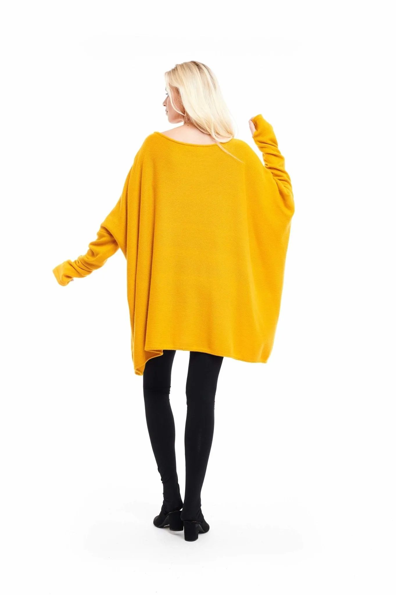 4 PLY CASHMERE SNUGGLE BOX JUMPER TIBETAN YELLOW