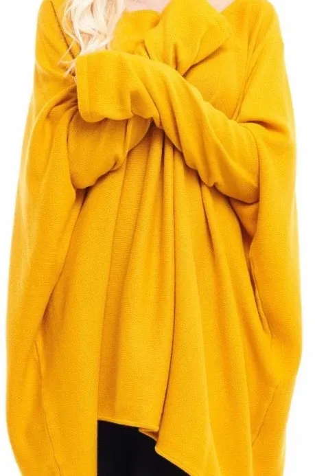 4 PLY CASHMERE SNUGGLE BOX JUMPER TIBETAN YELLOW