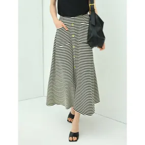 A Line Maxi Striped Skirt