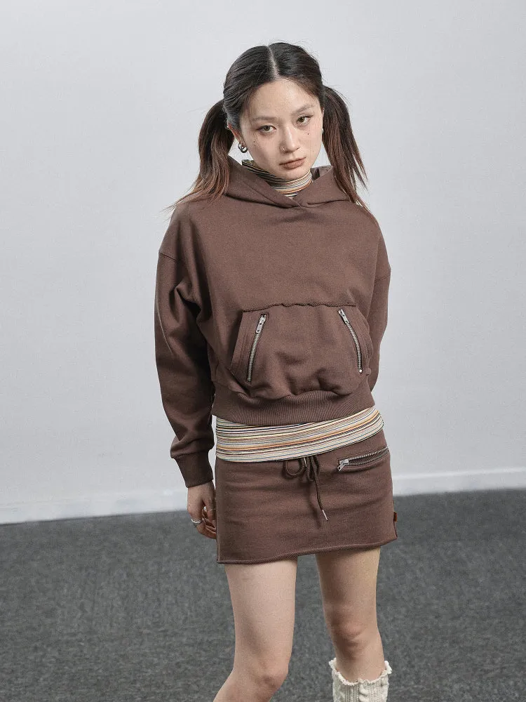 Achihara Hooded Sweater Skirt Set