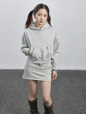 Achihara Hooded Sweater Skirt Set