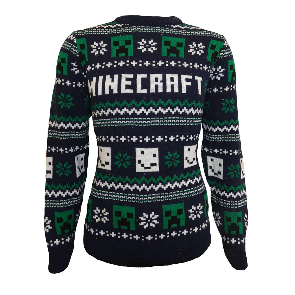 Adults Minecraft - Pattern Knitted Christmas Jumper