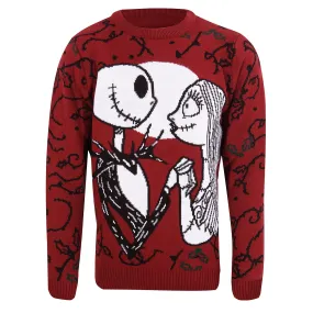 Adults Nightmare Before Christmas Jack and Sally Knitted Jumper