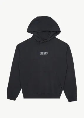 AFENDS Mens Questions - Pull On Hood - Charcoal