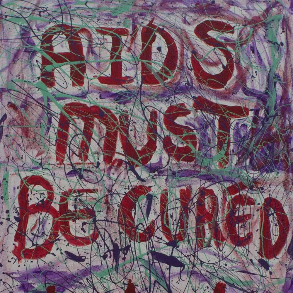 Aids Must Be Cured  (Print on Canvas)