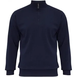 Alan Paine Wilshaw 1/4 Zip Windblock Jumper - Navy