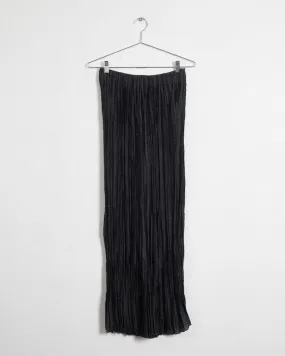 Alberta Ferretti plissé pleated maxi skirt, black, 10