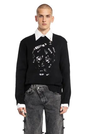 ALEXANDER MCQUEEN MAN BLACK KNITWEAR