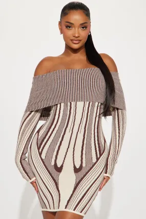 Alyssa Sweater Mini Dress - Cream/combo