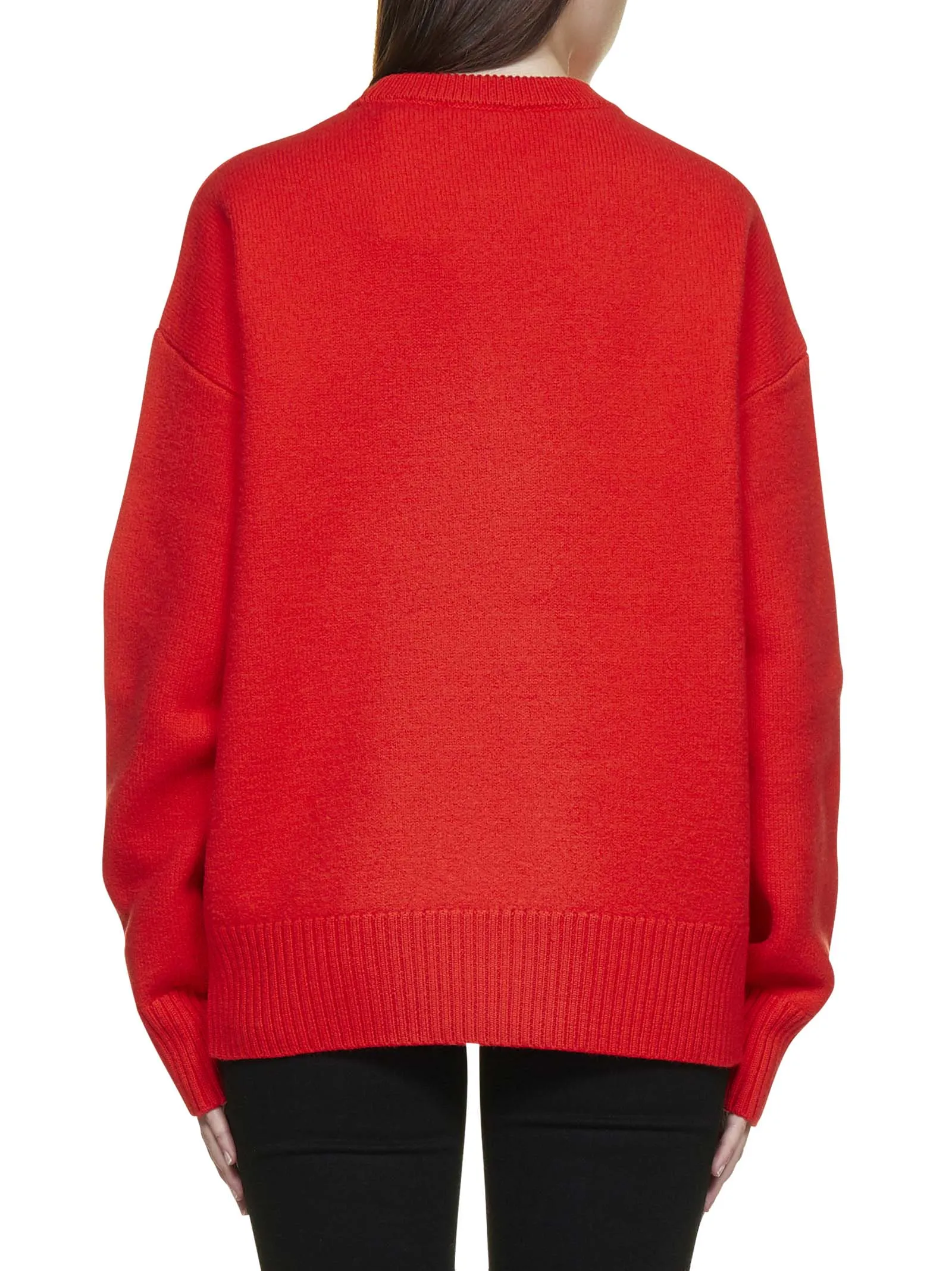 AMI Ami De Coeur Intarsia Crewneck Jumper