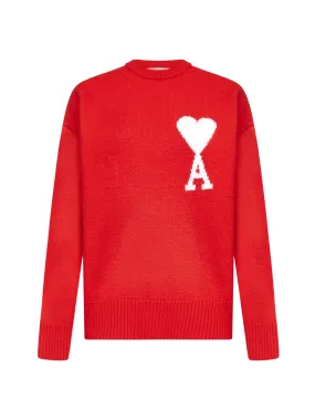 AMI Ami De Coeur Intarsia Crewneck Jumper