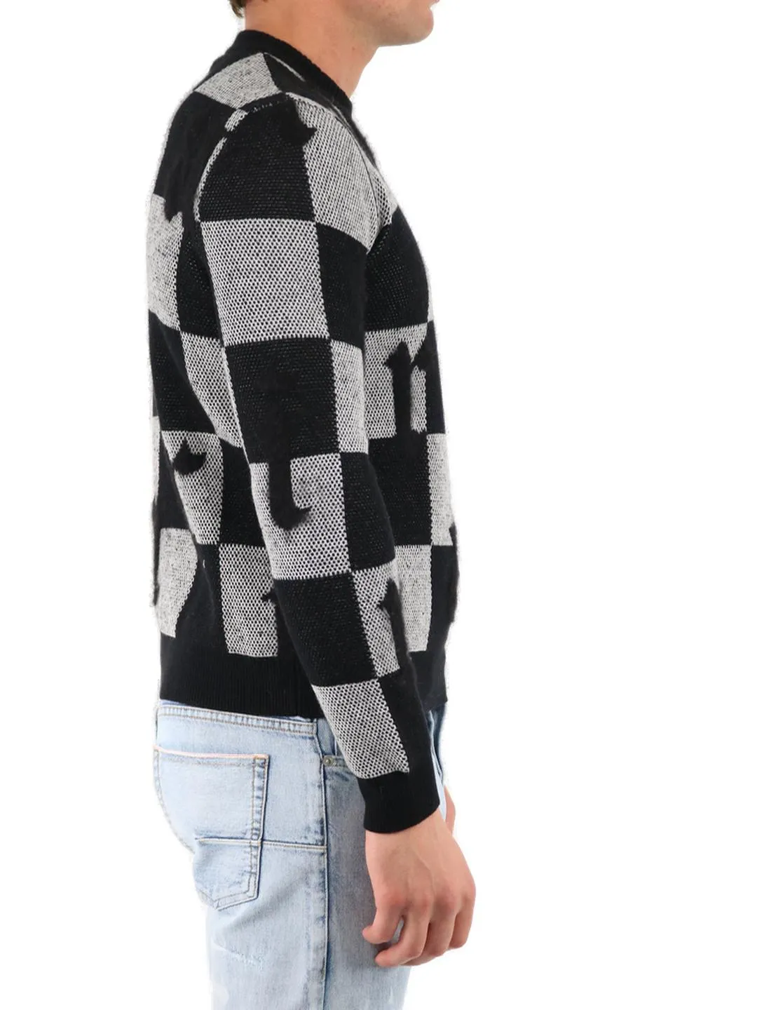 Amiri Checked Crewneck Knit Jumper