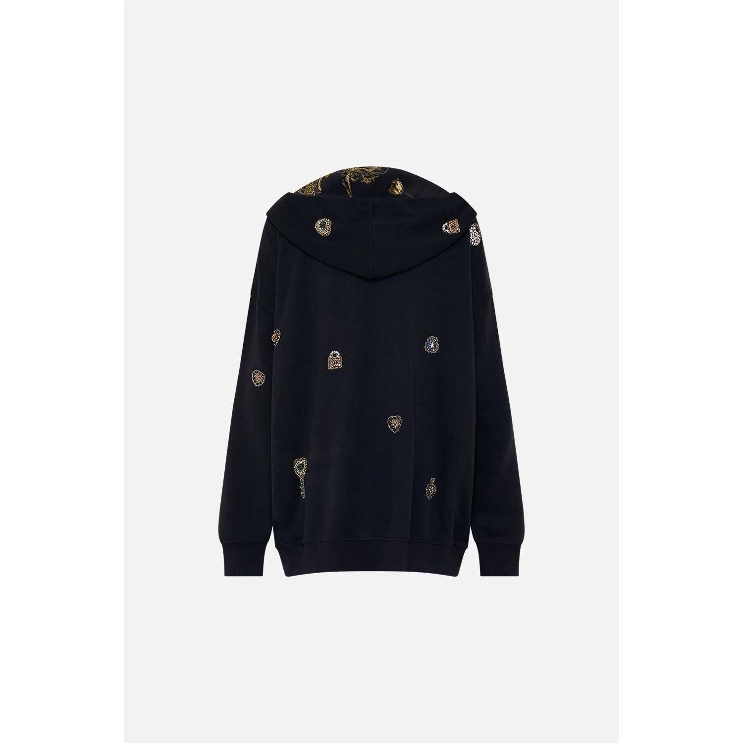 Amsterglam Oversized Embellished Boyfriend Hoodie