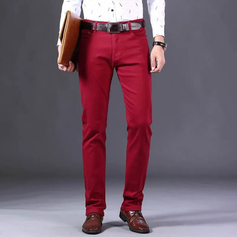 Antonios Business Casual Wine Red Jeans