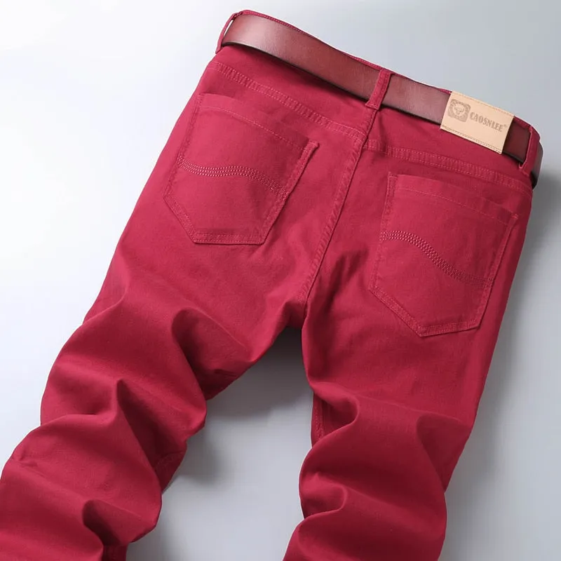 Antonios Business Casual Wine Red Jeans