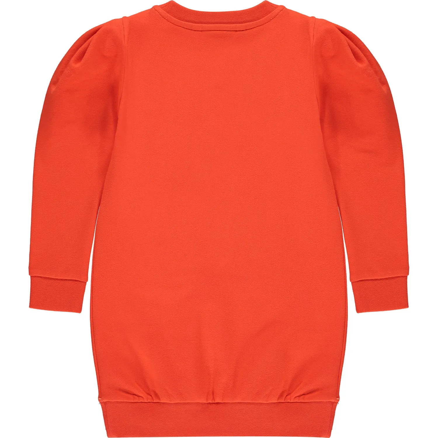 AW21 A Dee Girls Tonya Orange Puff Shoulder Sweat Dress