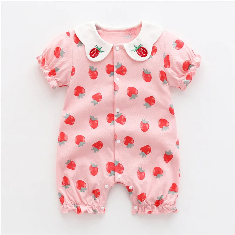 Baby One-piece Clothes Summer Thin Boy Baby Romper Pure Cotton