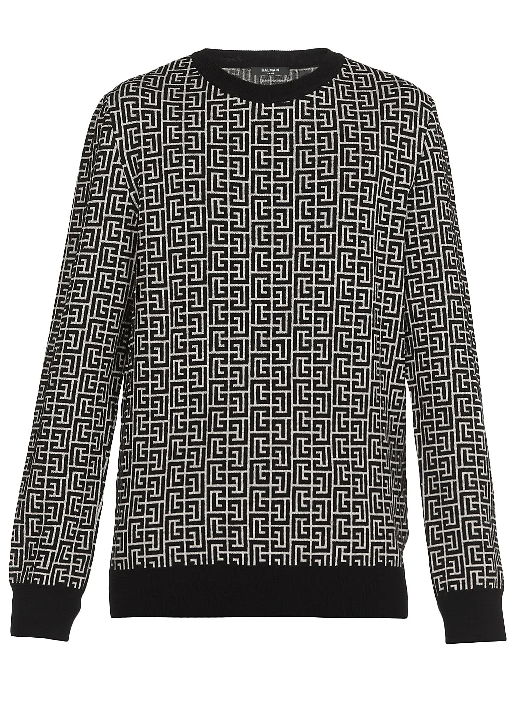 Balmain Monogram Patterned Crewneck Jumper