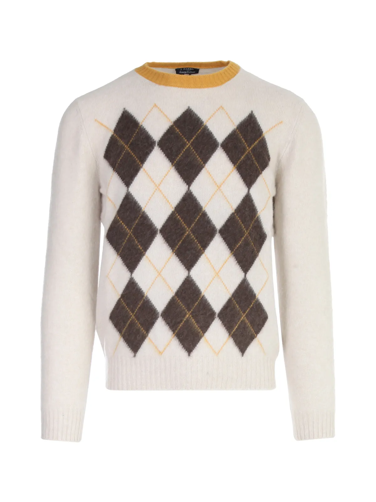 Barba Argyle Pattern Crewneck Knit Jumper