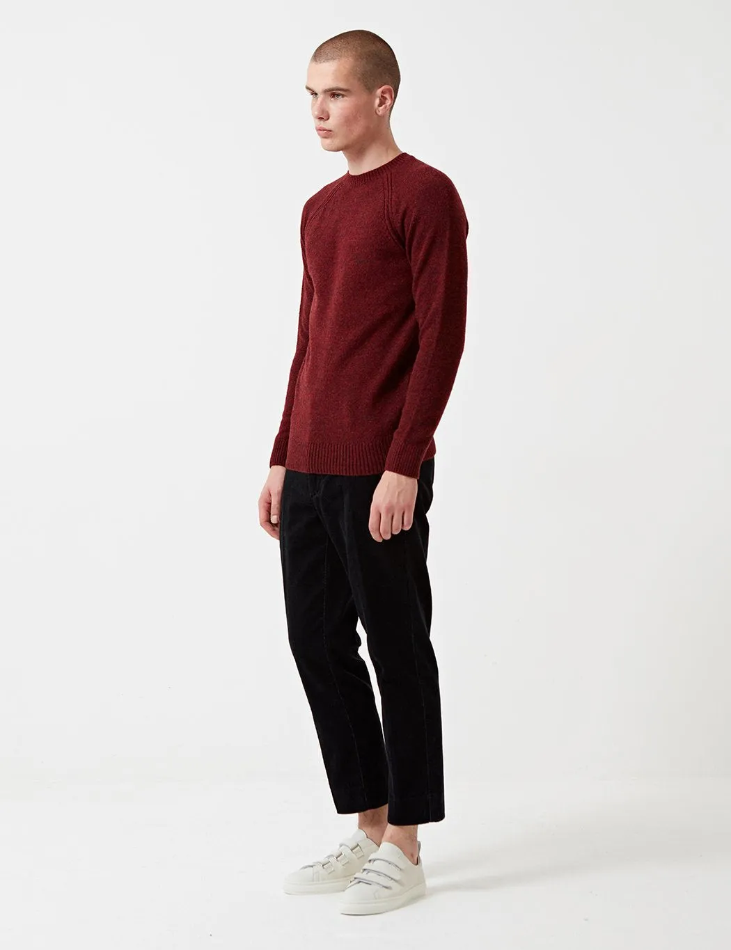 Barbour Rydal Knit Jumper (Wool) - Rich Red