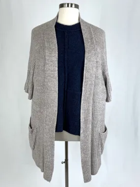 Barefoot Dreams Size Open Gray Knit Cardigan NWT