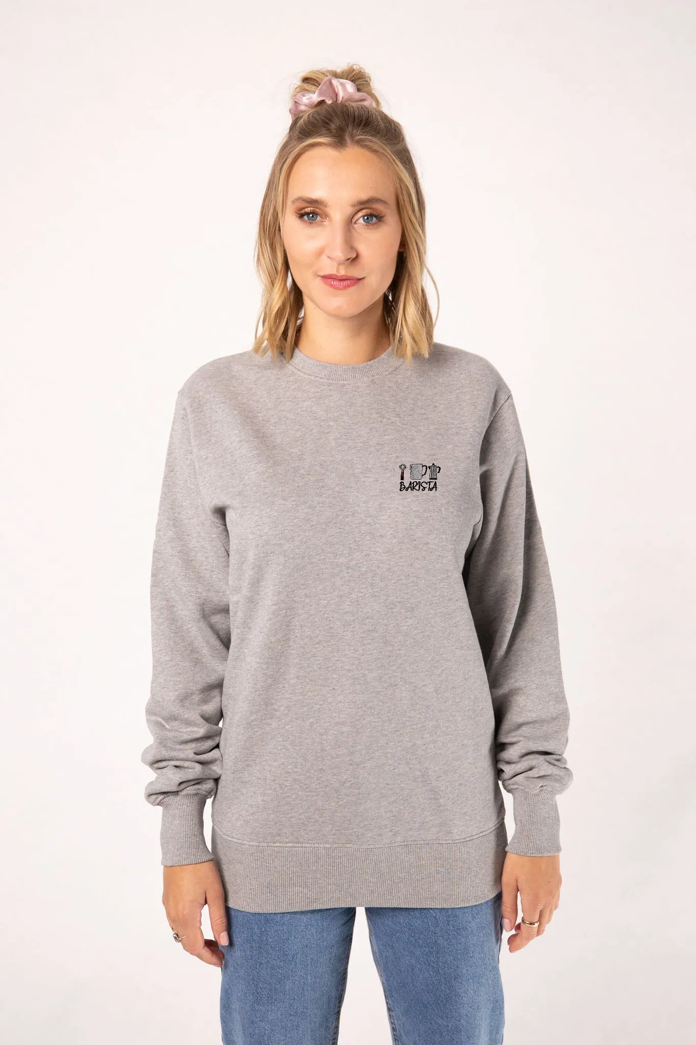 Barista Set | Bestickter Bio-Baumwoll Frauen Pullover