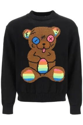 Barrow Rainbow Logo Teddy Knitted Crewneck Jumper