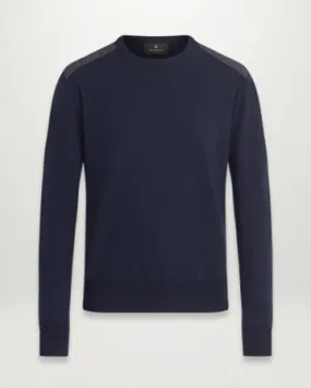 Belstaff Kerrigan Crewneck Sweater Washed Navy