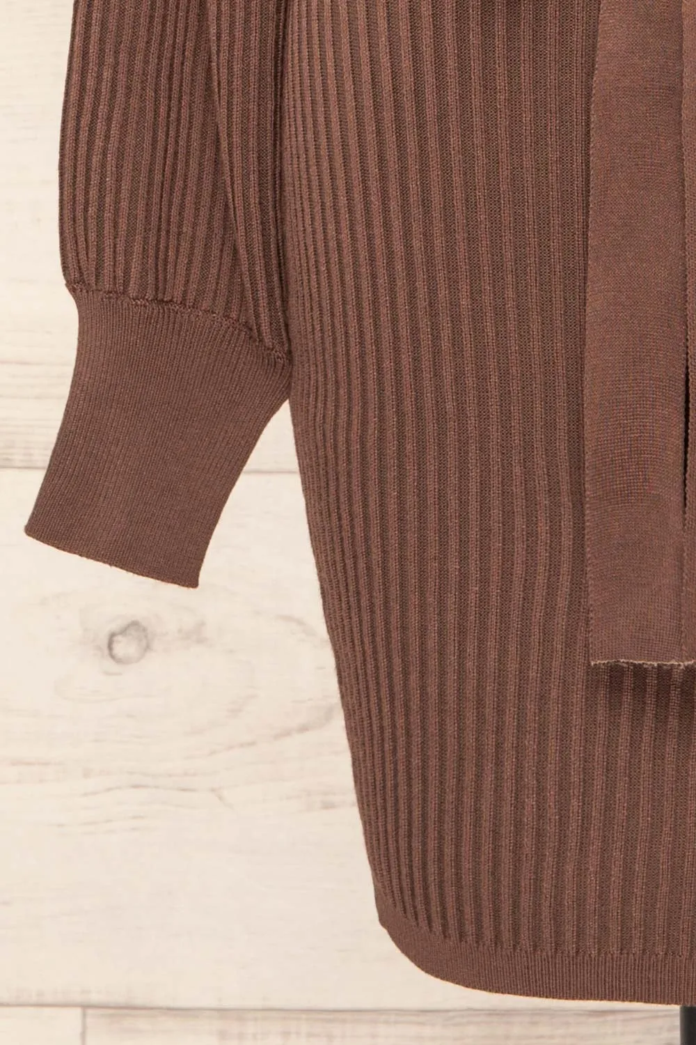 Bergame Chocolate | Knitted Wrap Dress