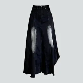 Black fashion women's denim skirt