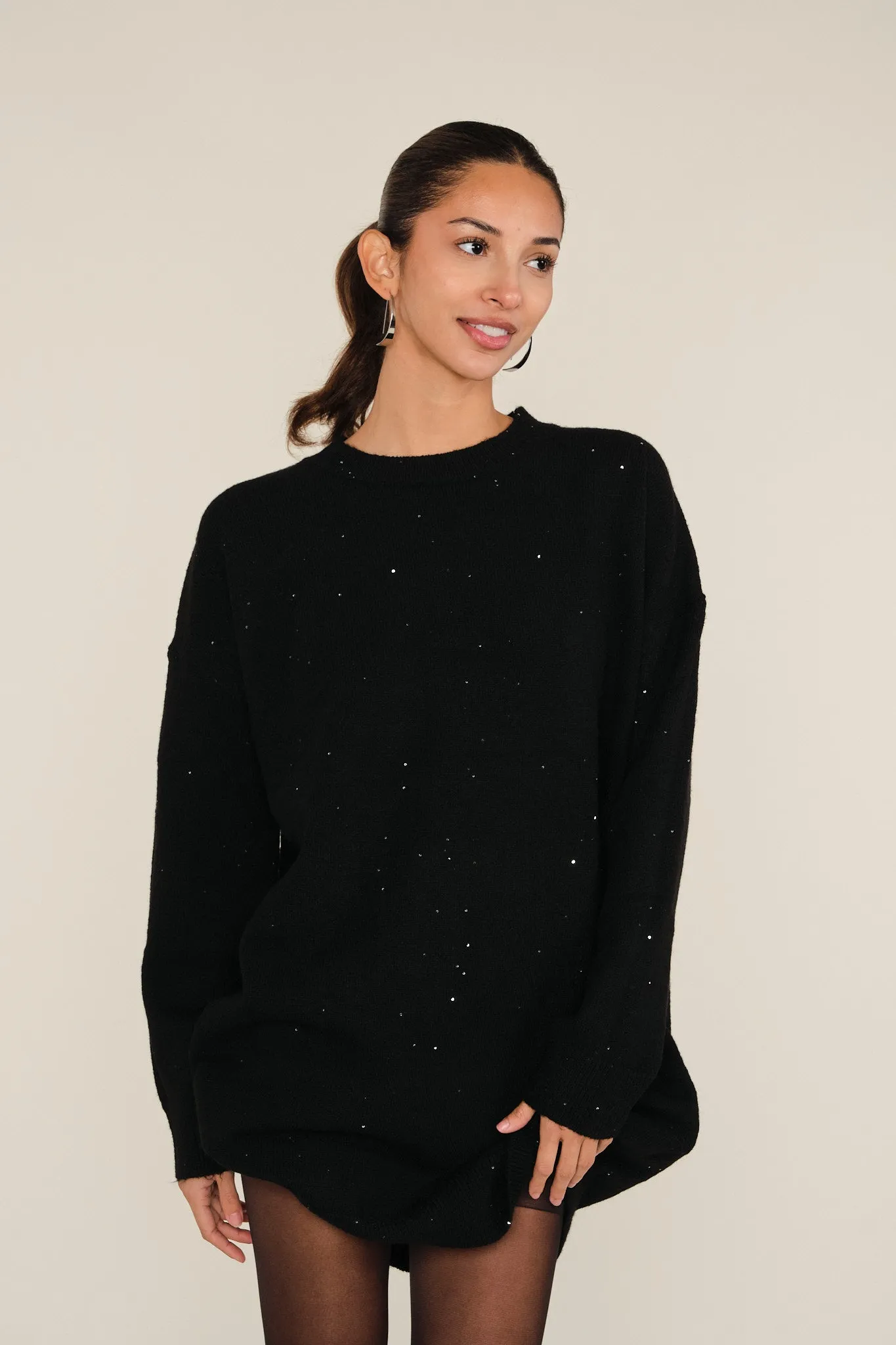 Black Misha Sweater Dress