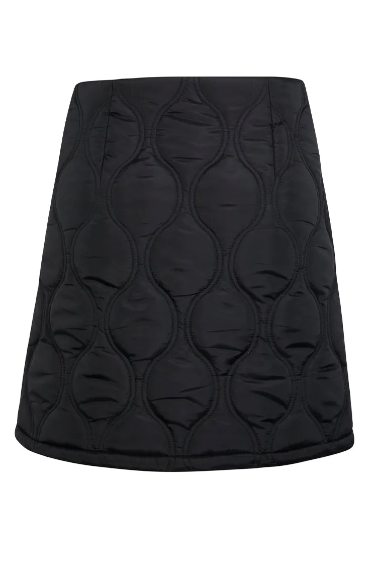 Black Quilted Skirt