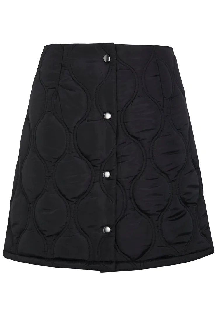 Black Quilted Skirt