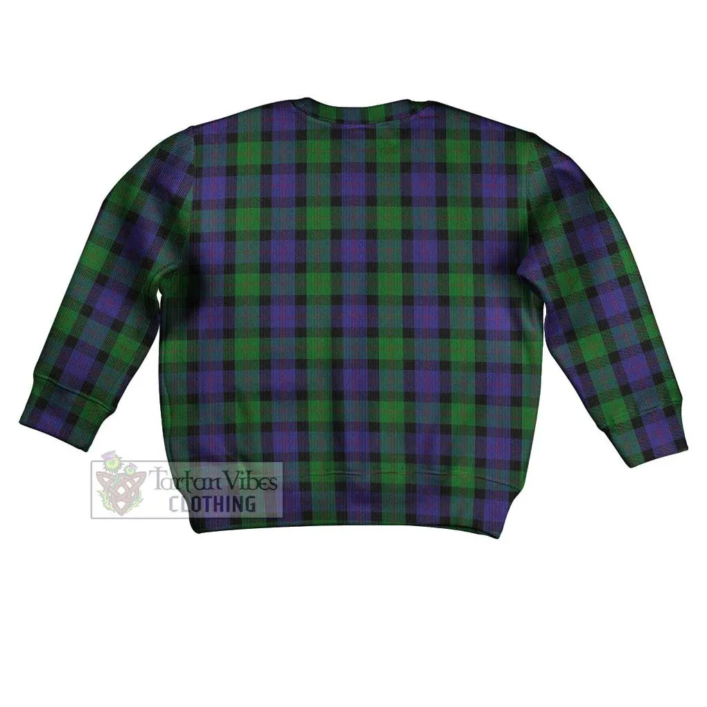 Blair Tartan Kid Ugly Sweater with Family Crest