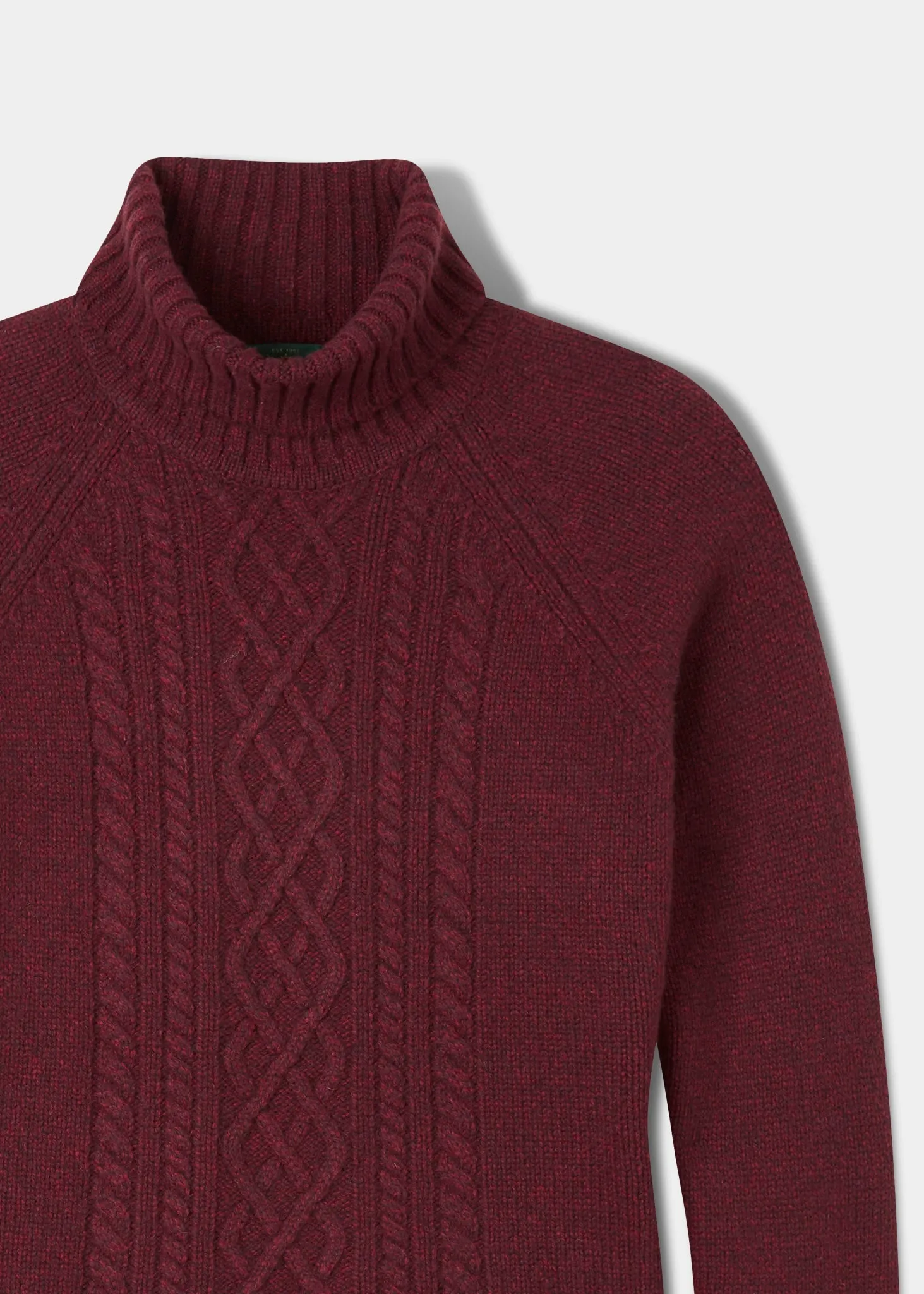 Brightmere Ladies Roll Neck Jumper In Bordeaux