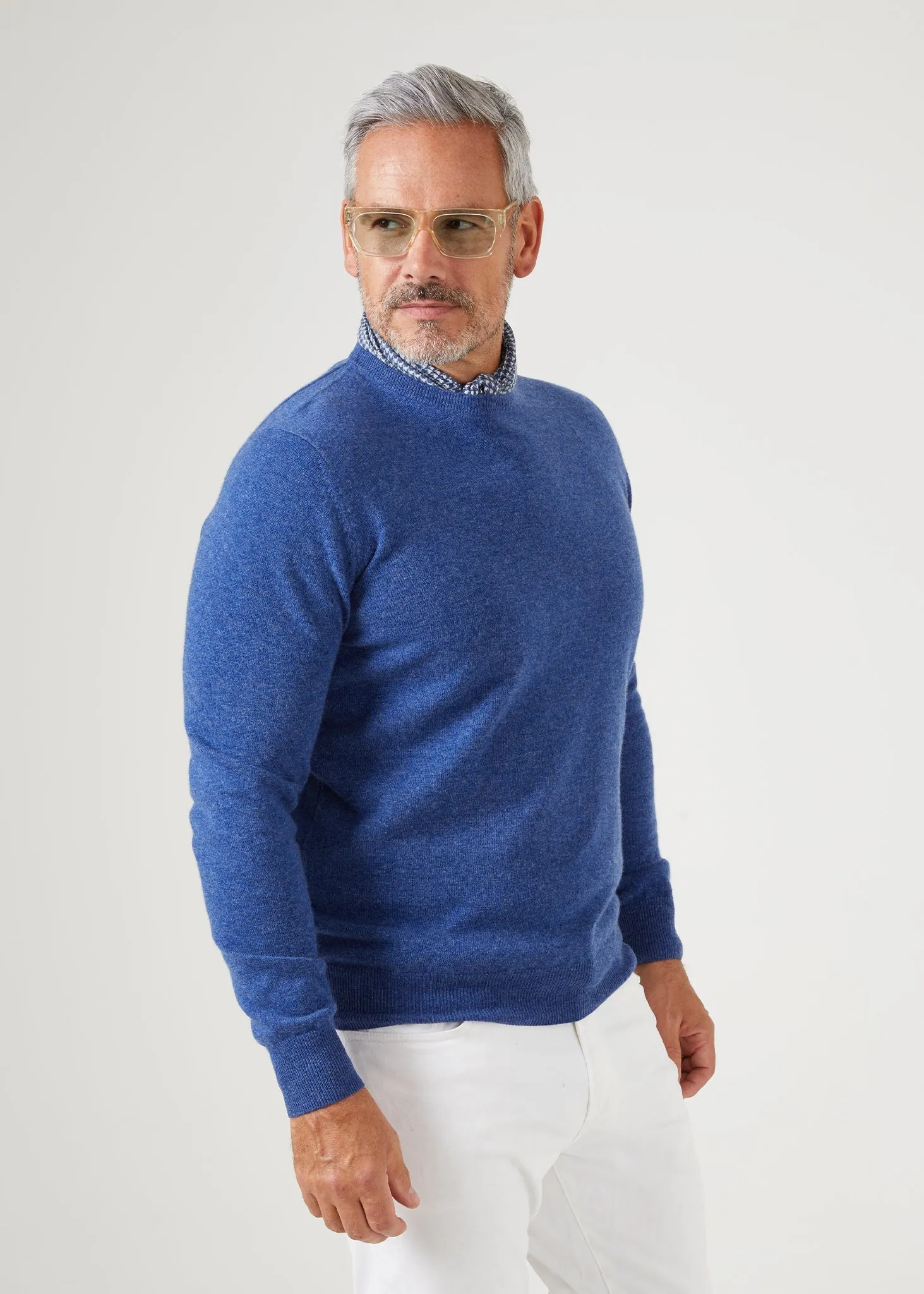 Brisbane Geelong Wool Jumper in Indigo - Regular Fit