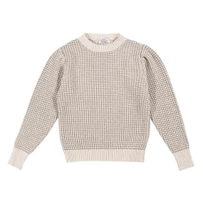 Brunello Cucinelli Kids Metallic Striped Crewneck Knit Jumper