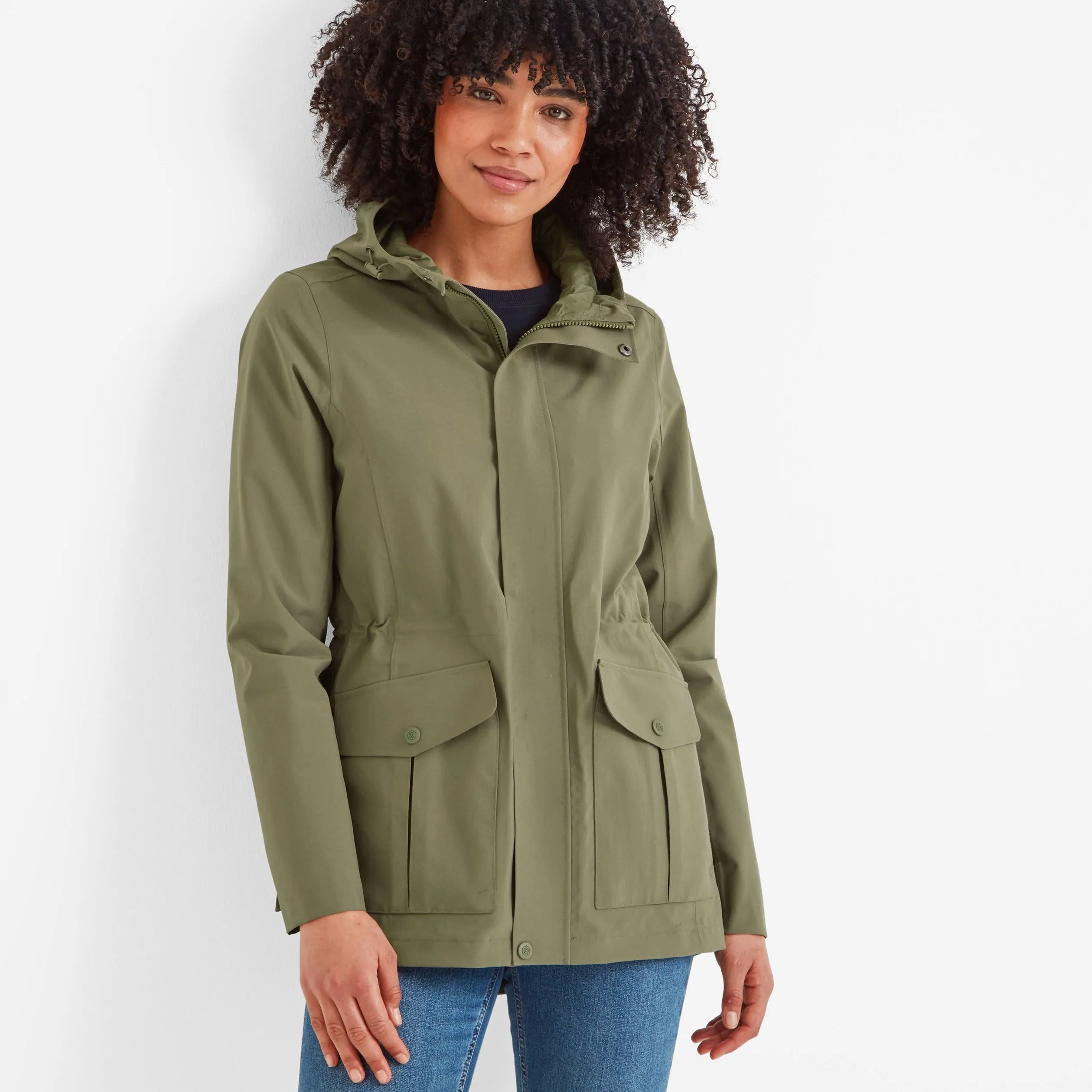 Burradon Womens Waterproof Jacket - Light Khaki