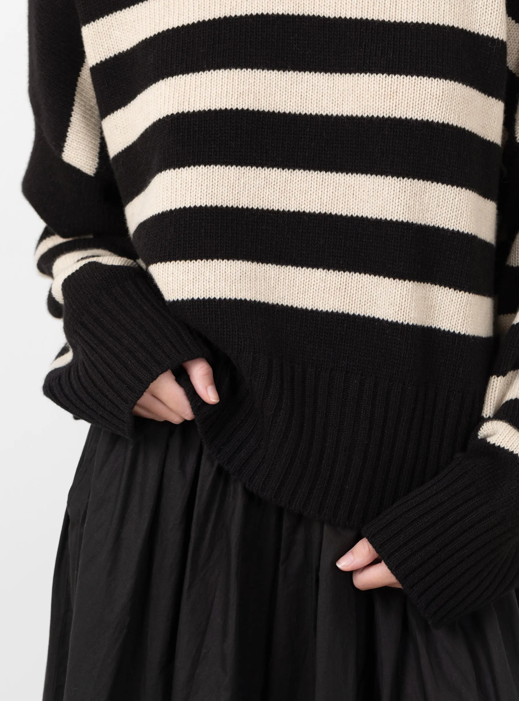 Campa Jumper Black Sand Stripe