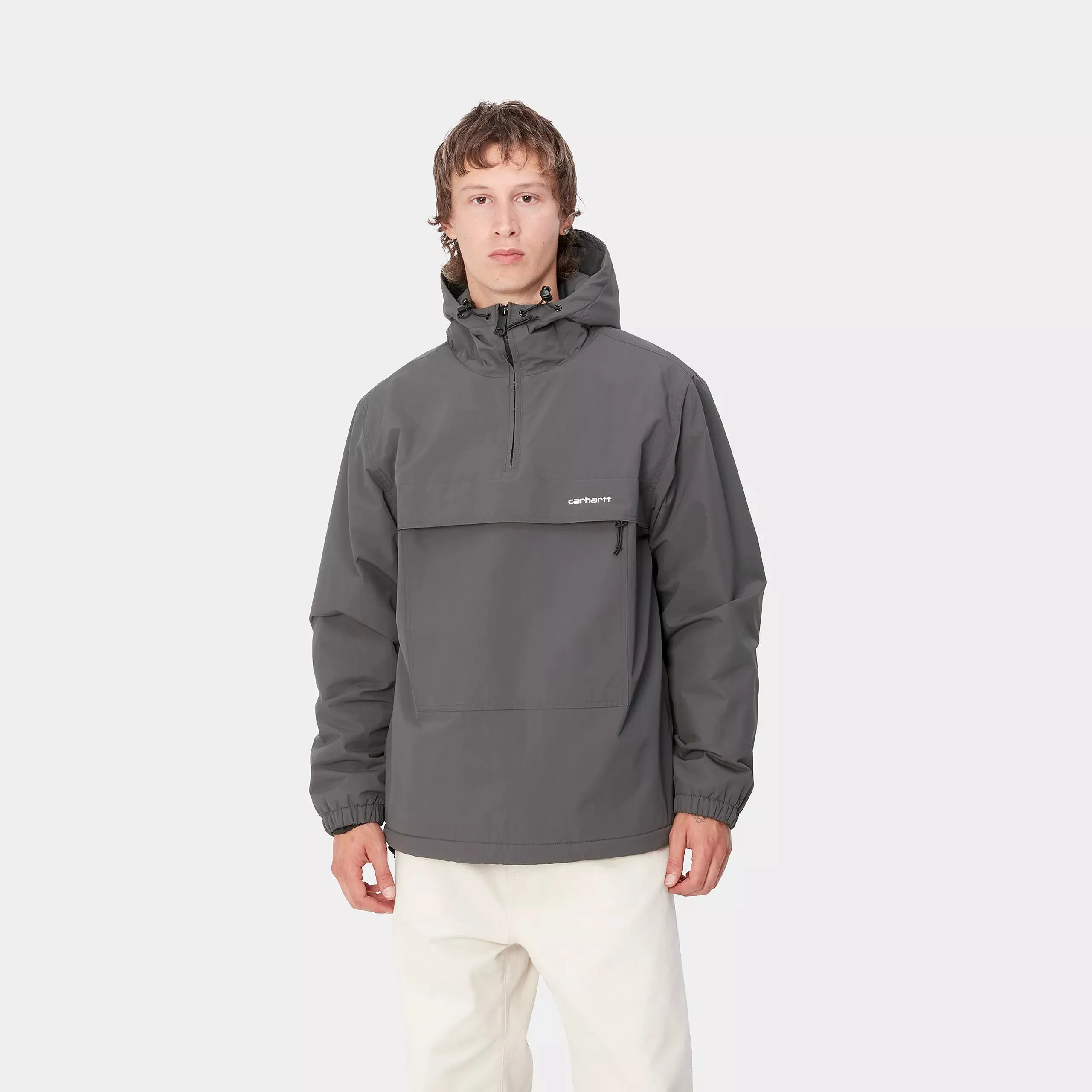 Carhartt WIP Windbreaker Pullover (Winter) (Graphite/White)