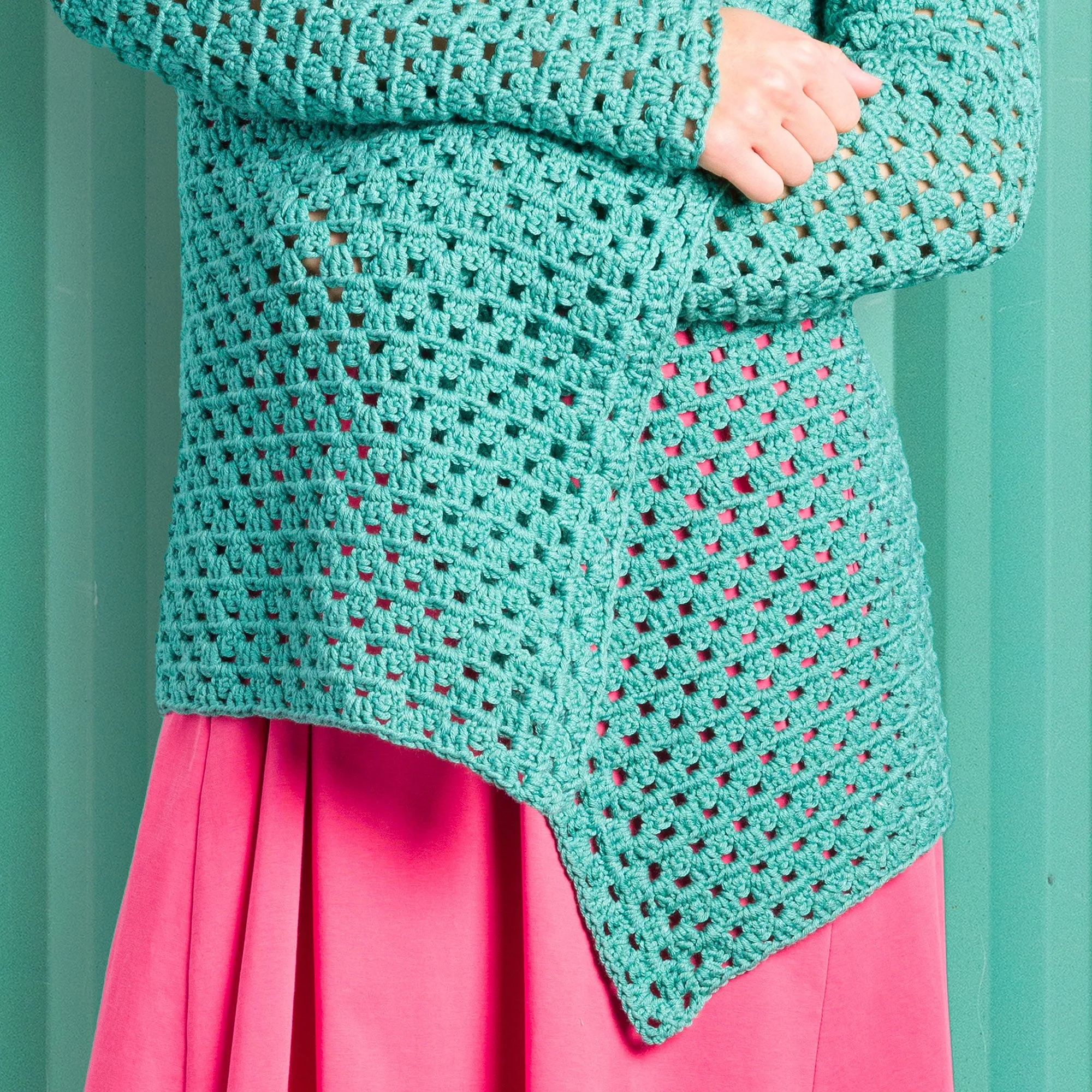 Caron Granny Cluster Crochet Cardigan