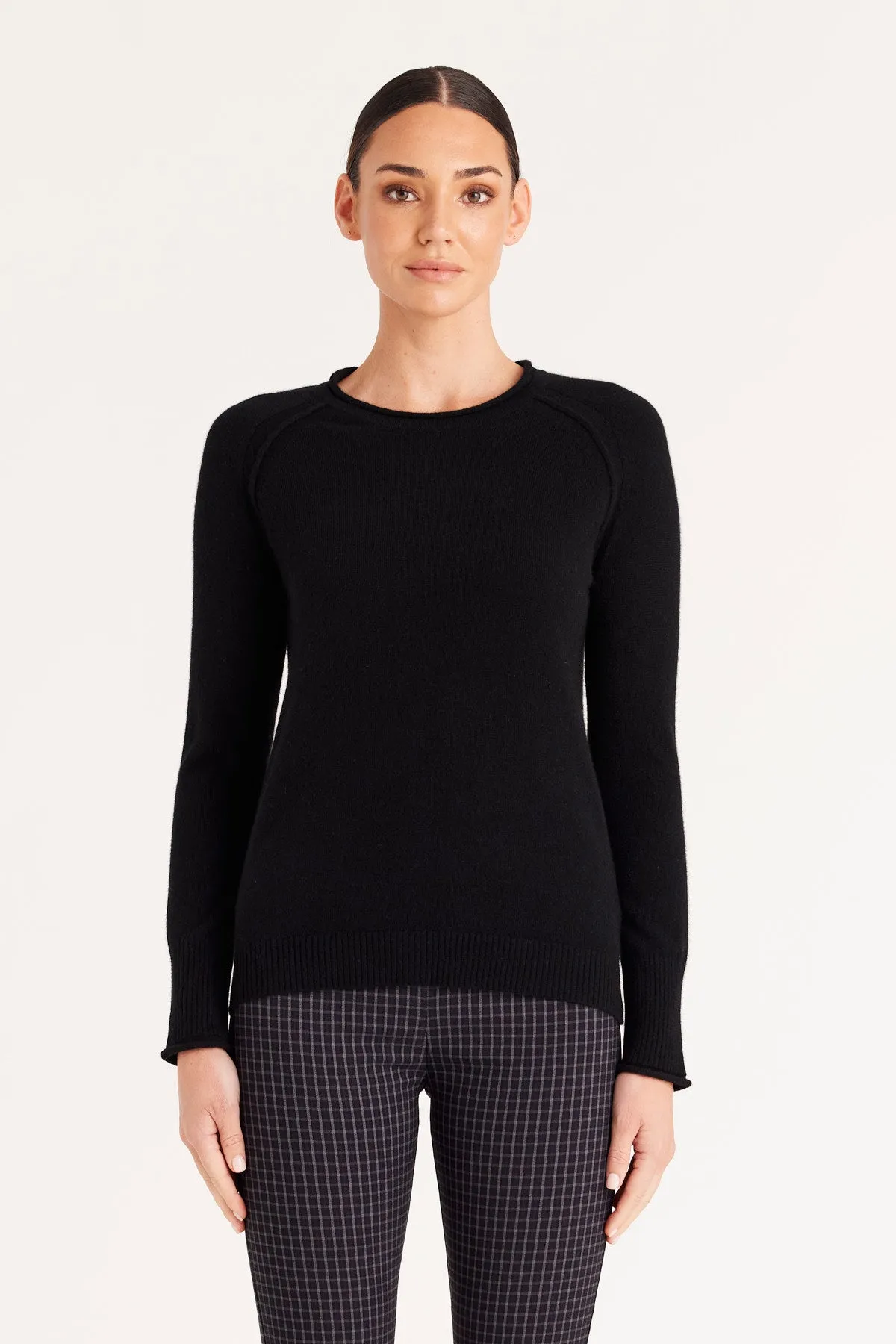 Cashmere Crew Jumper - Black