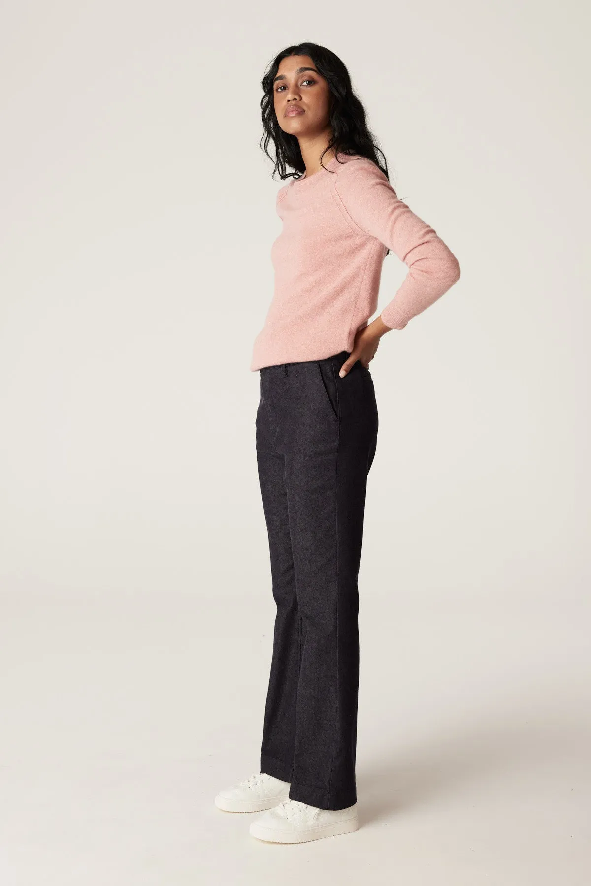 Cashmere Crew Jumper - Dusty Pink