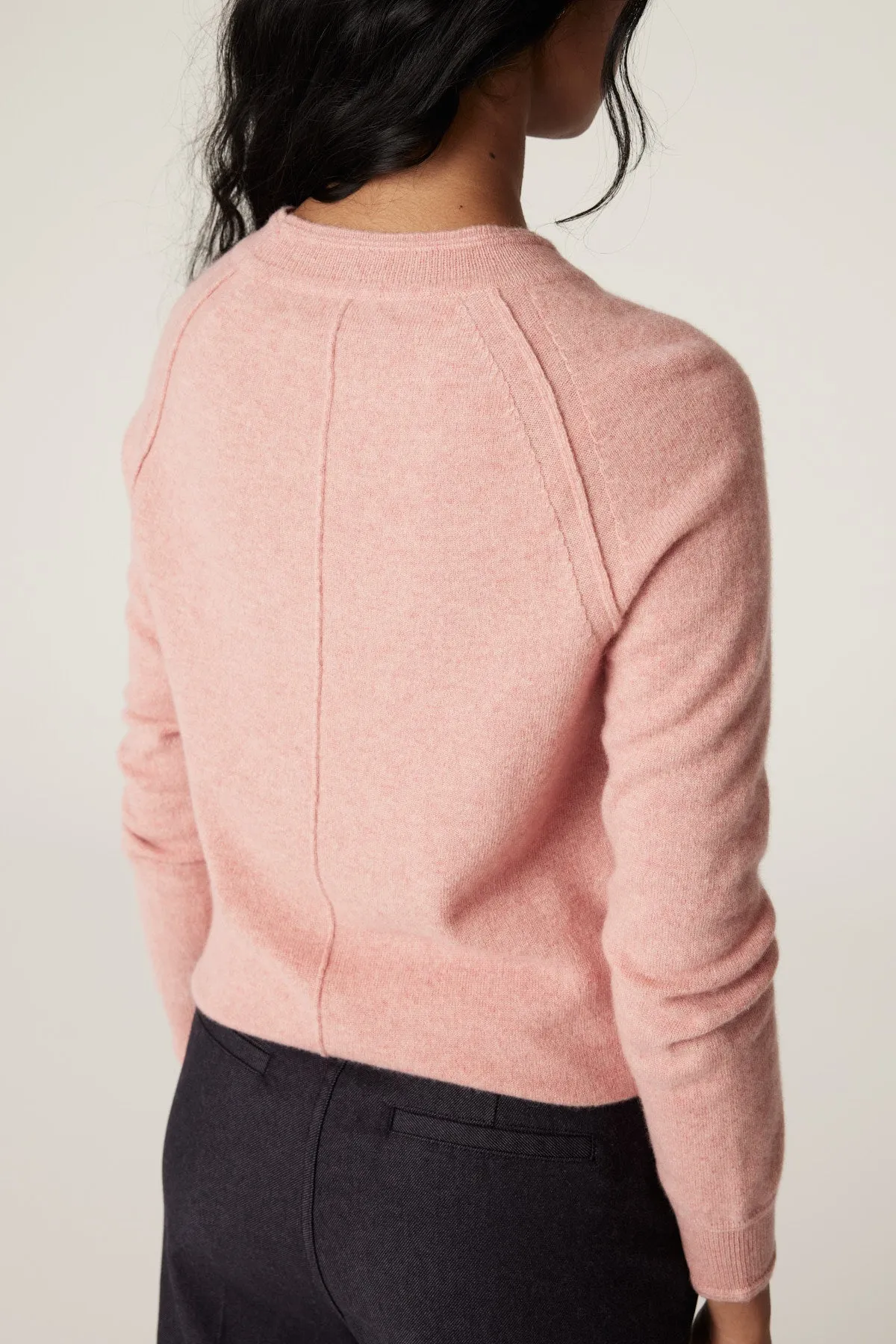 Cashmere Crew Jumper - Dusty Pink